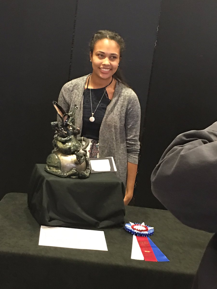 Grace Pierce wins best in show 3D in the Katy Spring Art Show! Thank Mr. Cross for your support! <a href="/JamesCross12/">James Cross</a> @CougarnationJ