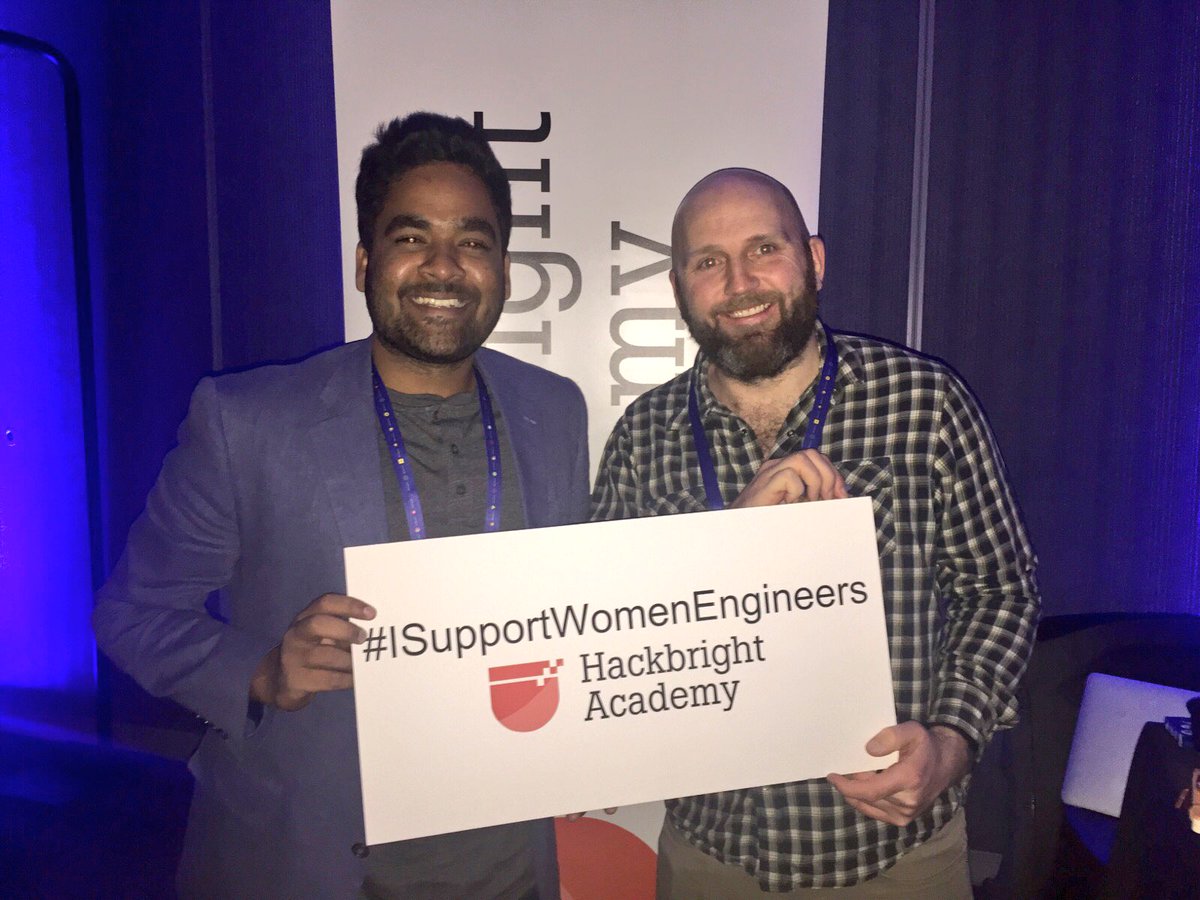 Hackbright's tweet image. Celebrating diversity 🎉👏🏻 @facebook #fbf8 #ISupportWomenEngineers