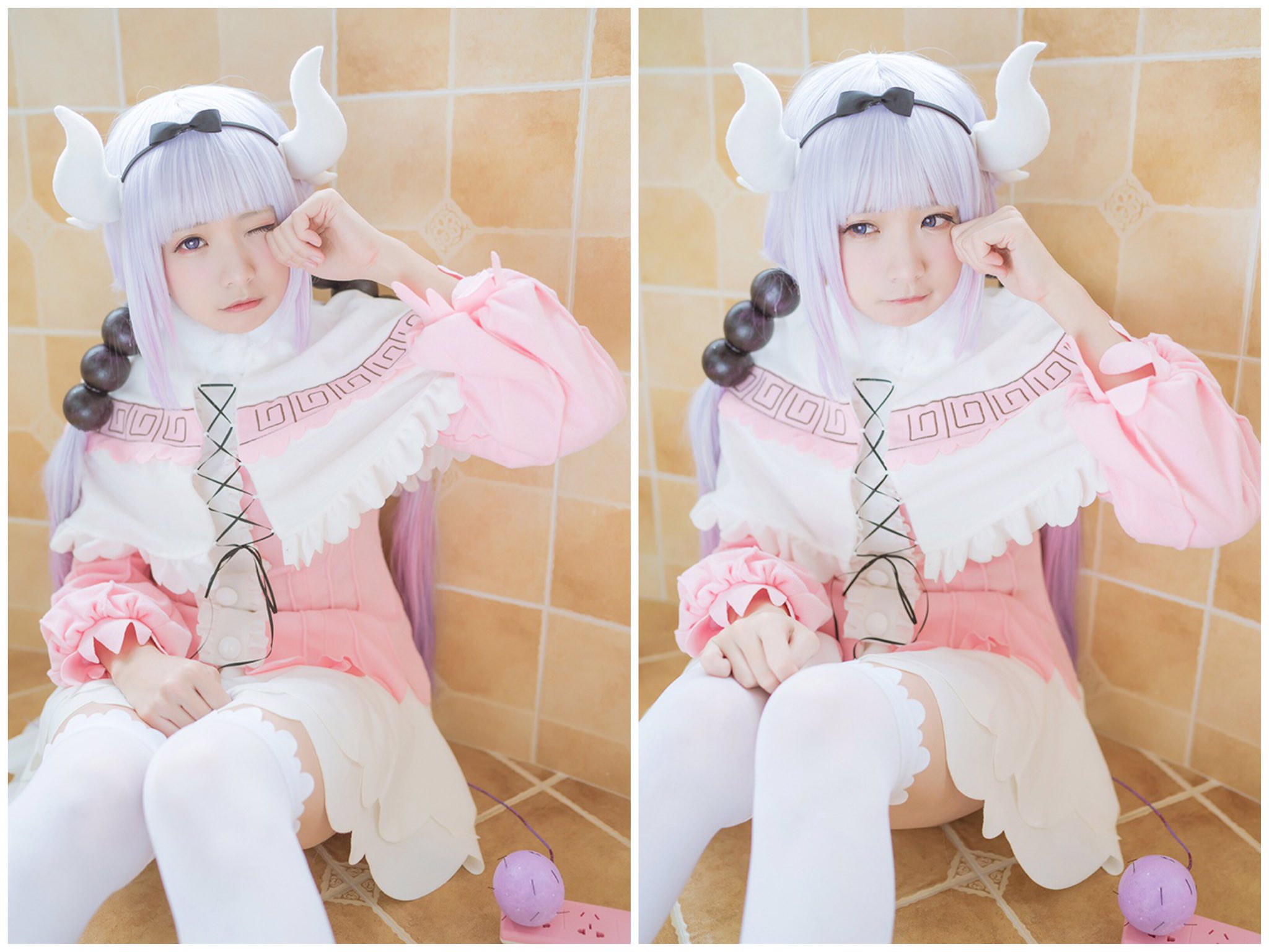 画像,「マジやばくね」こんばんは！カンナちゃんのコスプレです⸜( ´ ꒳ ` )⸝♡︎#小林さんちのメイドラゴン https://t.co/qwEBDMD42L…