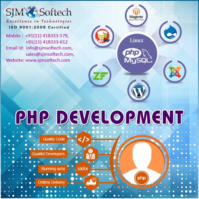 softechsjm's tweet image. If you want to get outstanding PHP Web Development Services in India,you can contact SJM Softech Pvt. Ltd.goo.gl/UwZE7m