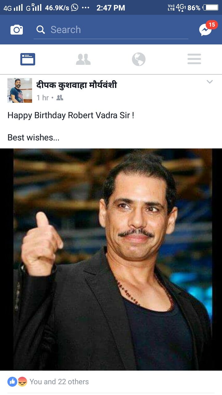 HAPPY BIRTHDAY TO ROBEVADRA JI 