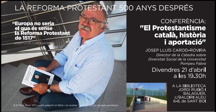 ProtestantPC's tweet image. 500 anys de Reforma protestant: demà Esplugues, dijous Barcelona centre, divendres Sant Boi.