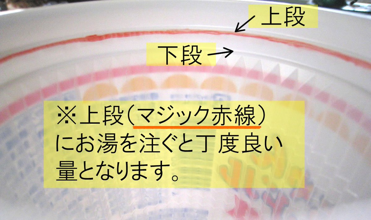 徳島製粉 ご質問ありがとうございます お返事が遅くなり すみません 湯量についてですが 弊社カップは画像のカップ 上段 赤いライン へお湯を注ぐと丁度良い量となります 金ちゃんヌードルは 湯量が約330mlになります 動画もアップしますので 見