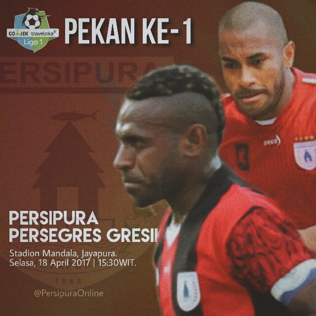 Laga perdana kita musim ini di GojekTraveloka Liga 1. Sore ini pukul 15:30 WIT melawan Persegres Gresik. #SaPersipura !