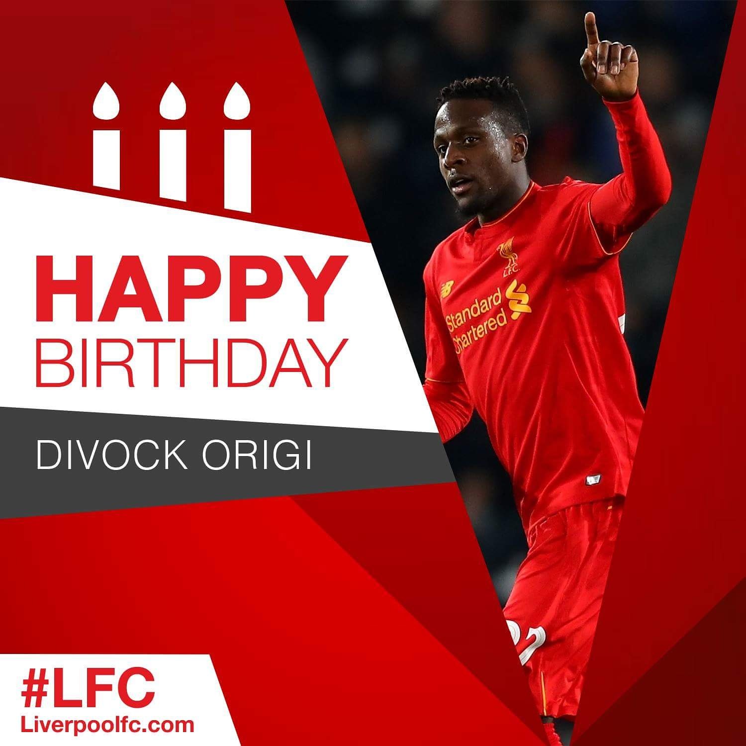 Happy 21ST Birthday DIVOCK ORIGI hope you have an amazing day YNWA        