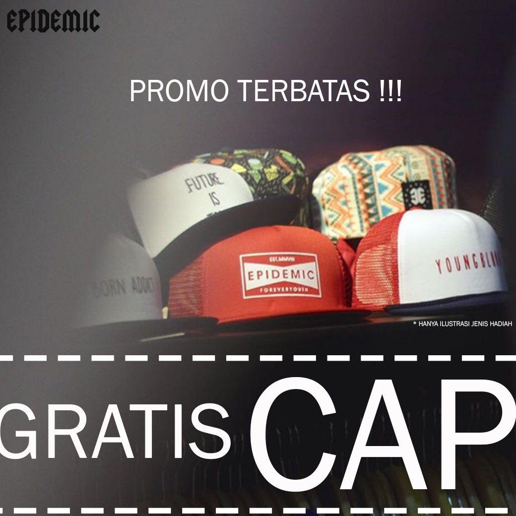 Khusus hari ini, belanja melalui online shop dapatkan " GRATIS CAP " untuk kamu 😆 #limitedoffer #streewear #clothes BURUAAANN...