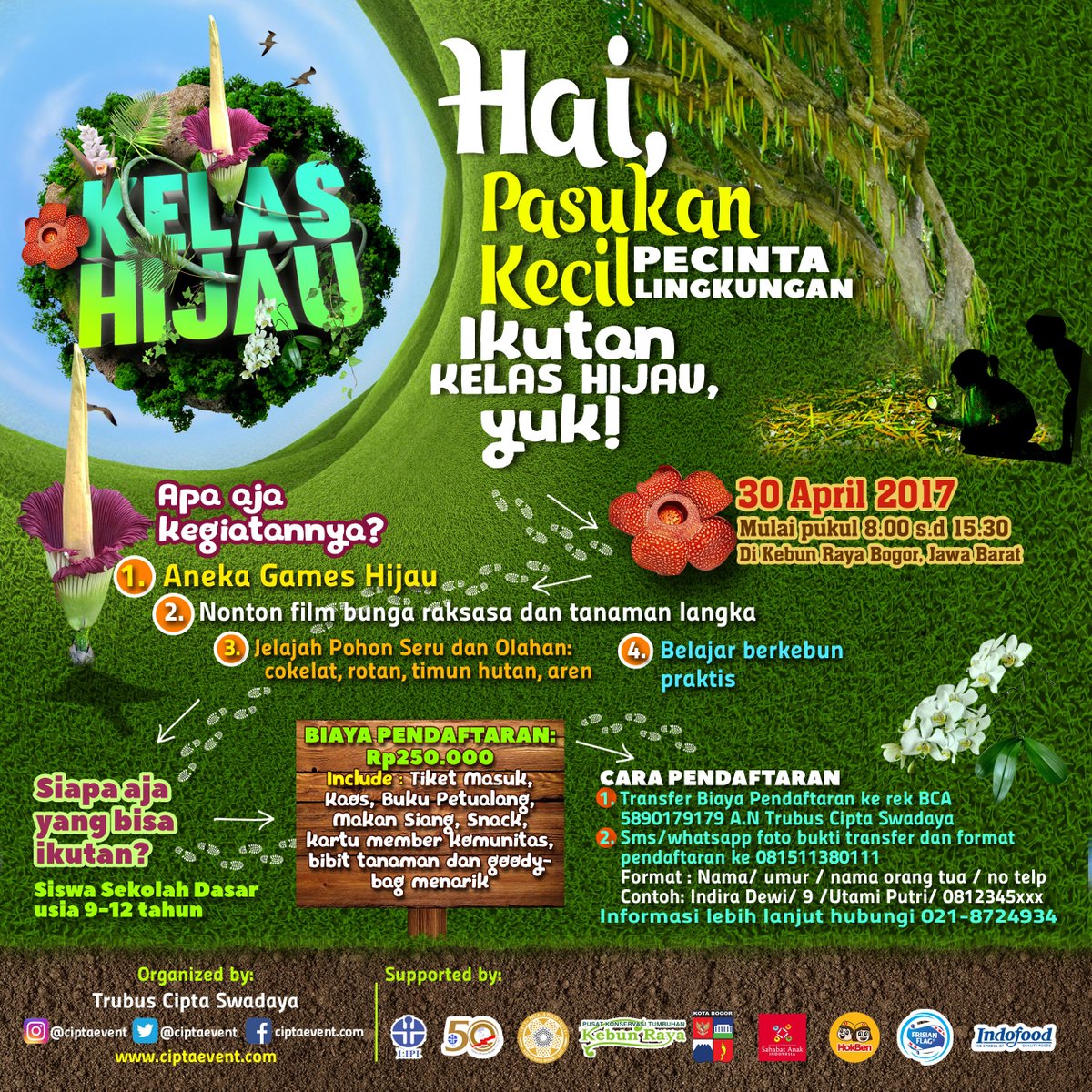 ciptaevent's tweet photo. Hai, Ayah Bunda ajak si Kecil ikut Kelas Hijau, Yuk! Si kecil bisa menambah wawasan loh. Cek info lengkapnya yuk! https://t.co/14OFqmmkaV