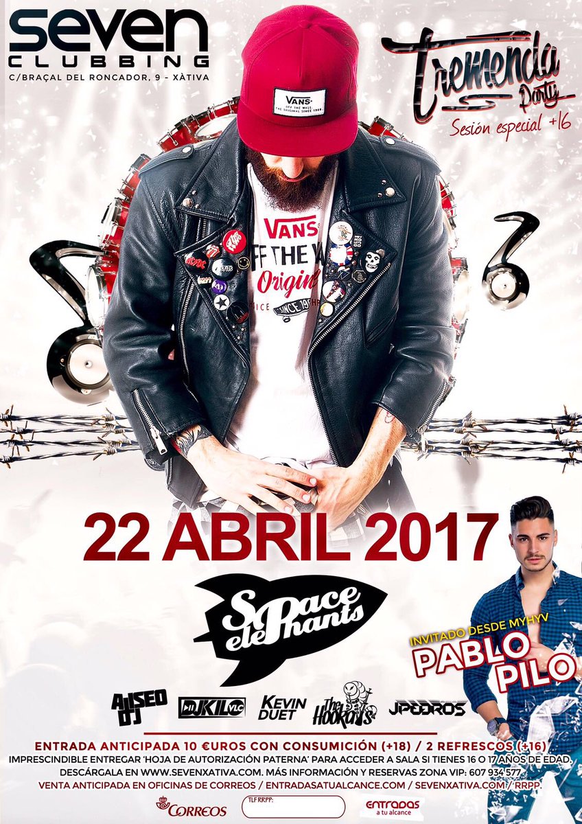Este sábado volvemos a <a href="/sevenxativa/">kiok Xàtiva</a> con <a href="/spacelephants/">SPACE ELEPHANTS</a> &amp; Pablo Pilo 
Compra tu entrada a través de RR.PP, Correos y entradasatualcance.com