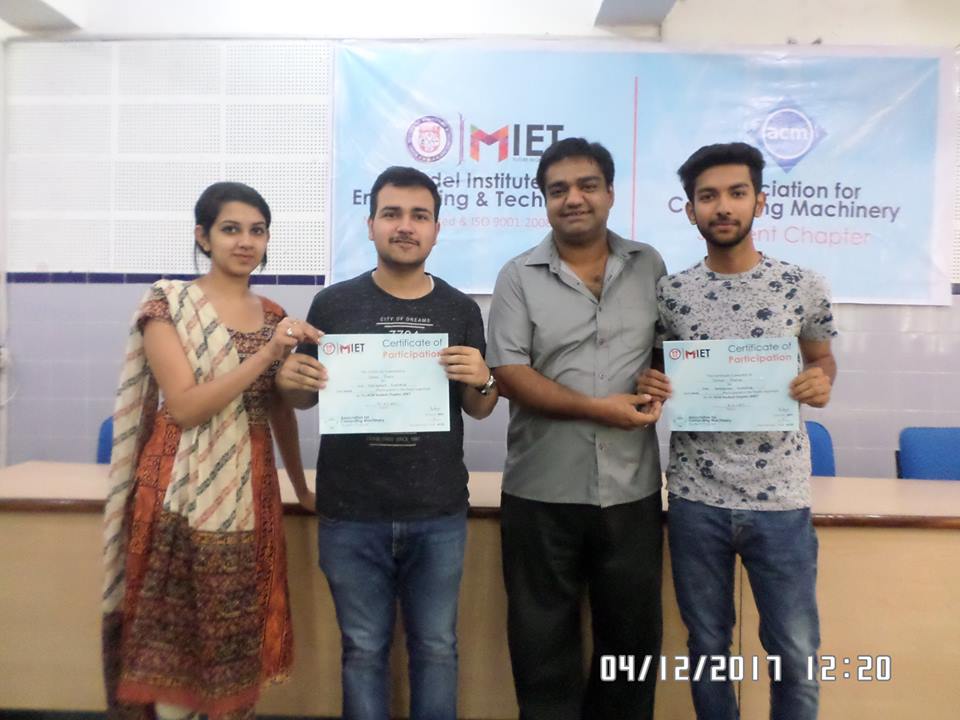 miet_acm's tweet image. The prize distribution for "Web Battle" was carried out. Congratulations to all the winners and the participants!!