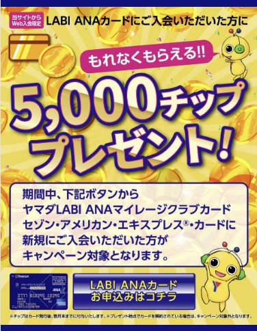 ヤマダlabianaマイレージクラブカード セゾン アメリカン