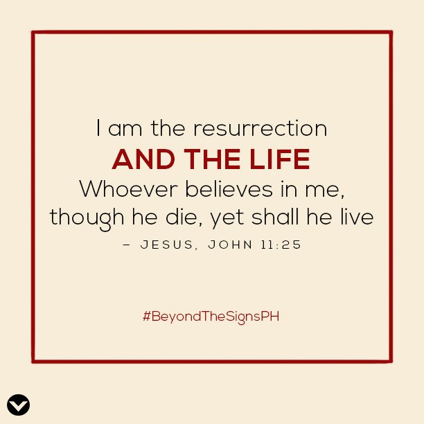 victory_lb's tweet photo. Jesus' promised resurrection makes us heirs of eternal life. #BeyondTheSignsPH https://t.co/6NqkQZcGCx https://t.co/vB6mY9CPc7