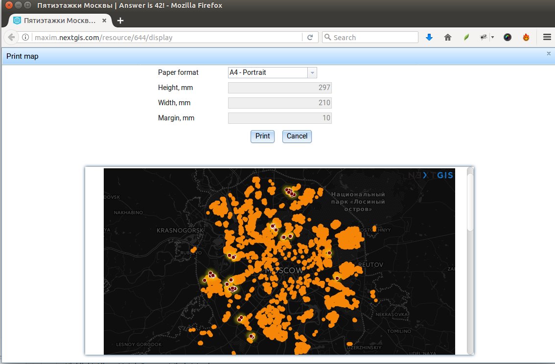 nextgis's tweet image. #nextgiscom web maps can now be configured for printing. More printing options are in the pipeline.