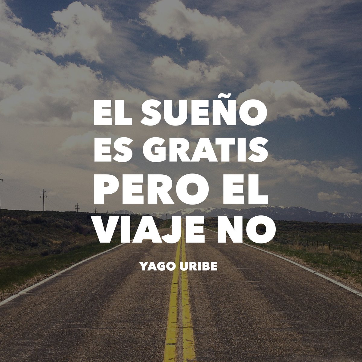 y_uribe's tweet photo. El sueño es gratis... Pero amigo, por el viaje vas a tener que pagar un precio 💪🏼 RT si estás de acuerdo!!! #motivacion #workhardplayhard https://t.co/KDmc6aISRf