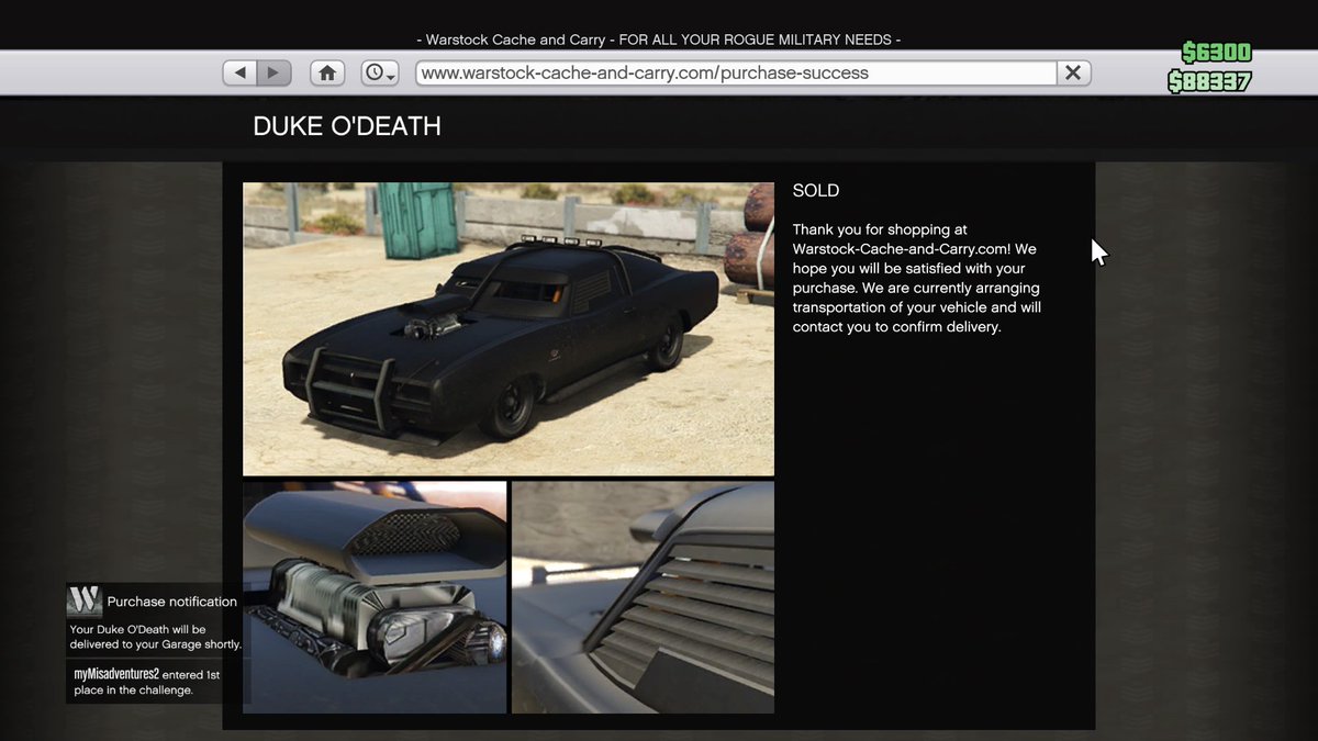 Kexashi's tweet image. IT&apos;S HERE!!! #DukeODeath #GTAOnline