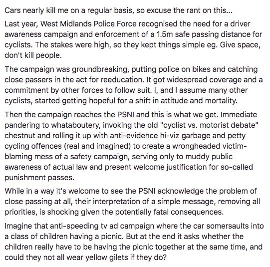 Victory Chimp (@victorychimp) on Twitter photo Thoughts on <a href="/PoliceServiceNI/">Police Service NI</a>’s unique interpretation of <a href="/WMPolice/">West Midlands Police</a>’s great close pass campaign that were never going to get near 144 chars Thoughts on <a href="/PoliceServiceNI/">Police Service NI</a>’s unique interpretation of <a href="/WMPolice/">West Midlands Police</a>’s great close pass campaign that were never going to get near 144 chars