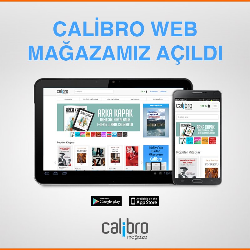 E-kitap satın alabileceğiniz ve Calibro hesabınızı yönetebileceğiniz web mağazamız hizmetinizdedir. store.calibro.com