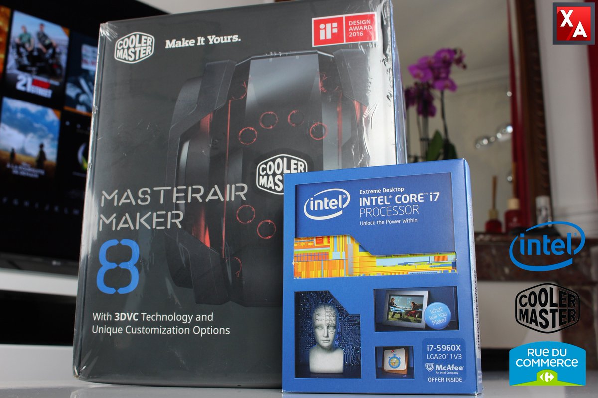 XtremsAdvices's tweet photo. #Concours
Abonne toi + RT pour essayer de gagner un i7 5960X et un MasterAir Maker 8 ! Avec @rueducommerce !
--> https://t.co/T4jdzhv9DF https://t.co/JzGVz7Fjdo