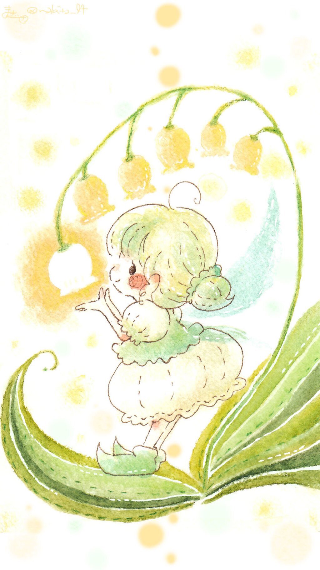 まき田 新作スタンプ 幸せのともしび すずらんの花言葉 再びやってくる幸せ T Co Lkty6xn10v Twitter