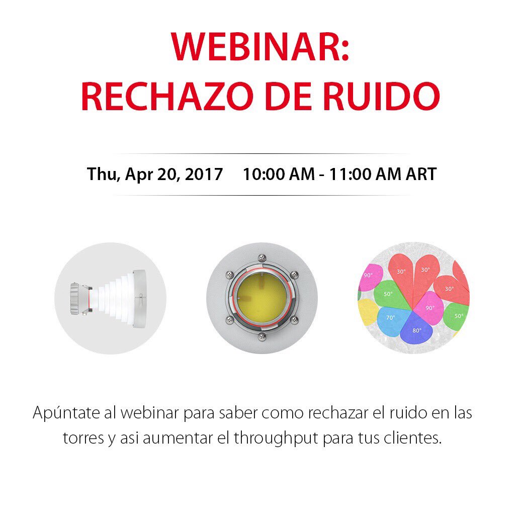 #Webinar: Rechazo de Ruido - Espanol
Thursday, April 20 @ 10am ART

Reg.: lnkd.in/gc7bbpK

#RechazoDeRuido #NoiseRejection
