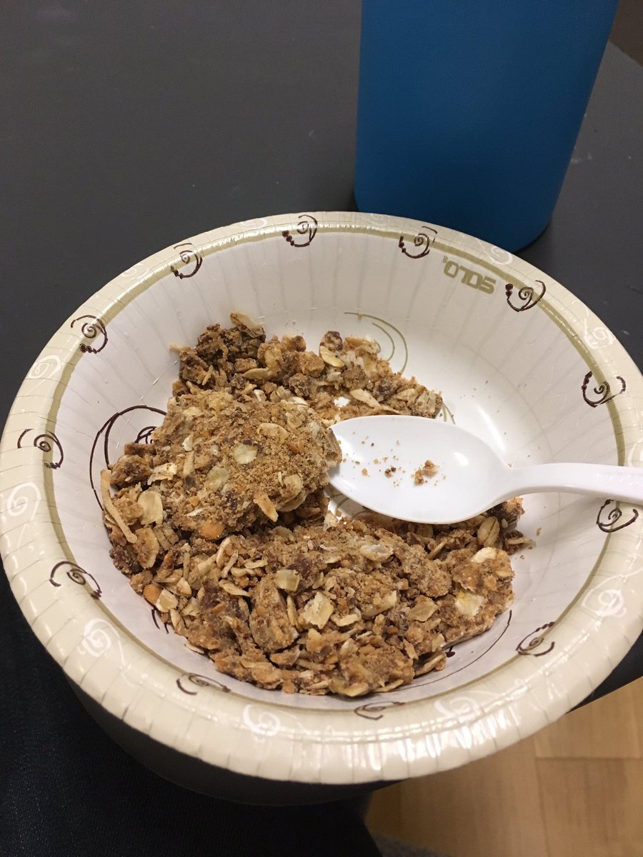 Brookefox's tweet image. My homemade granola bars turned out perfect. #lessbarmorebowl #cookinggenius