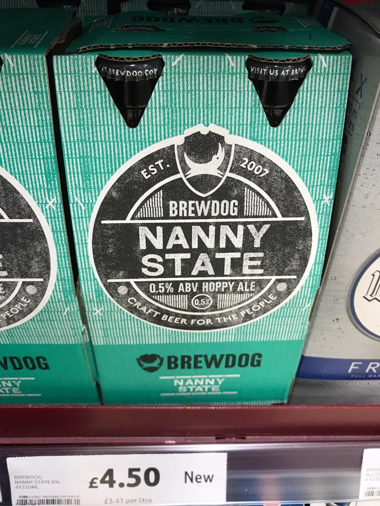 dresserman's tweet image. Quite like Brewdog naming their low alcohol ale: 'Nanny state'.