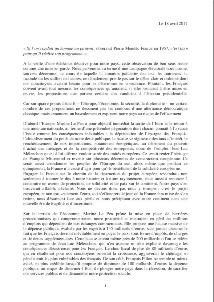 BCazeneuve's tweet photo. Face au populisme et à l'outrance, soyons à la hauteur de l'enjeu de cette élection. https://t.co/RGbbK6wWzL