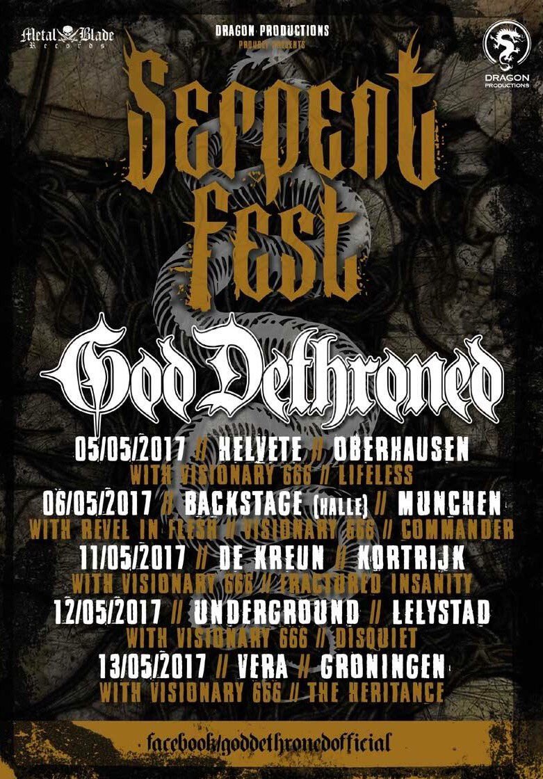 You people seem to like the new songs, come check them out live! #theworldablaze #serpentfest #metal