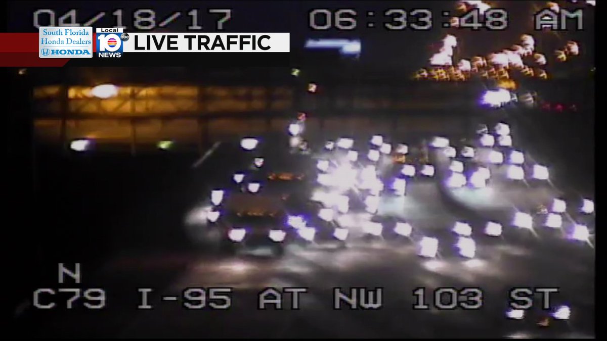 Crash on I-95 SB at NW 103rd St #traffic https://t.co/LwDwR8TSSA