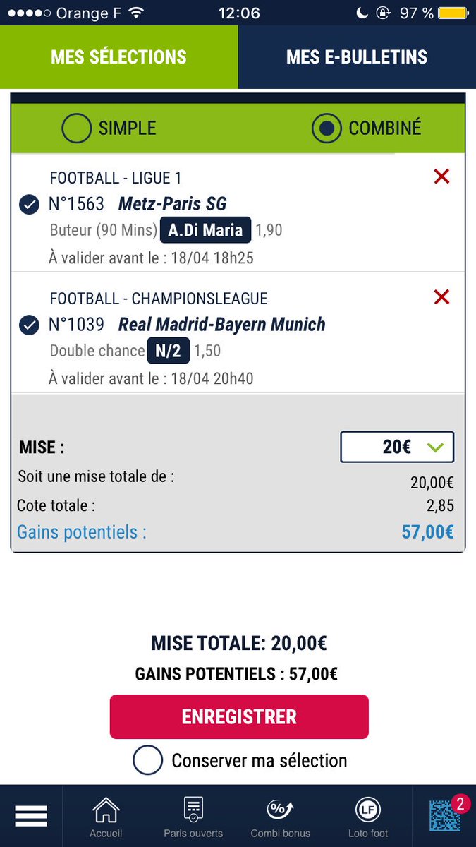 FastProno's tweet image. ⚽️ Combiné du jour 

Analyse dans le ViP💸💸💸 
#TeamParieur #ParionsSport #Fdj