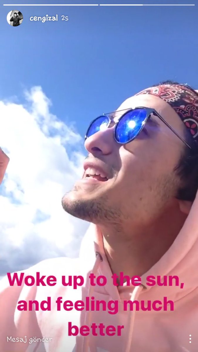 Cengizin InstaStory'sinden iyileşmiş ve güneşin ona iyi geldiğini söylüyor <a href="/cengiz_al/">Cengiz Al</a>