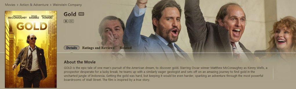 #NEWS You can buy <a href="/BryceDHoward/">Bryce Dallas Howard</a>'s film <a href="/GOLDTheMovie/">GOLD</a> TODAY on Digital HD! lionsgateathome.com/gold

DVD/Blu-Ray release is May 2!