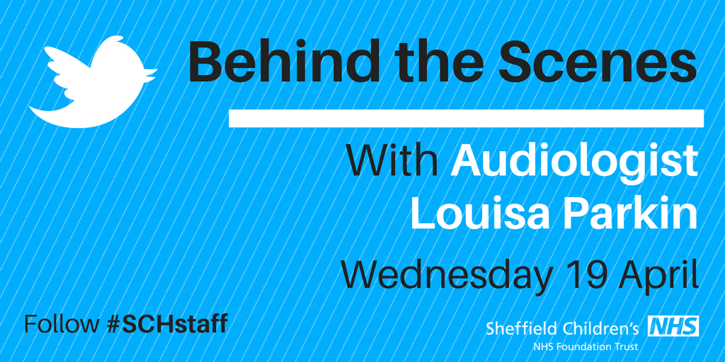 SheffChildrens's tweet photo. See Behind the Scenes in our Hearing and Speech department, as children's audiologist Louisa live-tweets her day at work! Tomorrow from 9am https://t.co/vSQx2P7Gv8