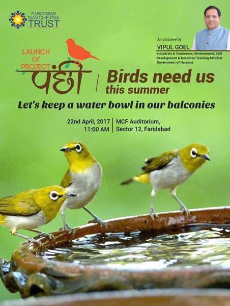 HHandsIndia's tweet photo. Let's keep a water bowl in our balconies. Birds need us this summer. Launch of project Panchhi #iSupportProjectPanchhi 🕊 https://t.co/J3WyPfYdjd