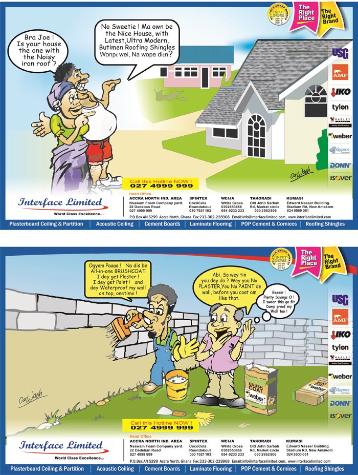 InterfaceLtdGh's tweet image. Modern Roofing Shingles $ All in 1 Brush Coat. Get plaster and paint all with the same Product. Tel: 0274-999-999 home.interfacelimited.com