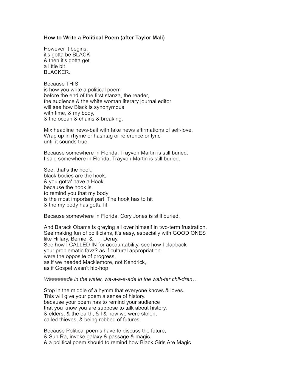 ᴡɪᴛʜᴏᴜᴛ ɢʀᴀᴄᴇ on Twitter: "“How to Write a Potical Poem