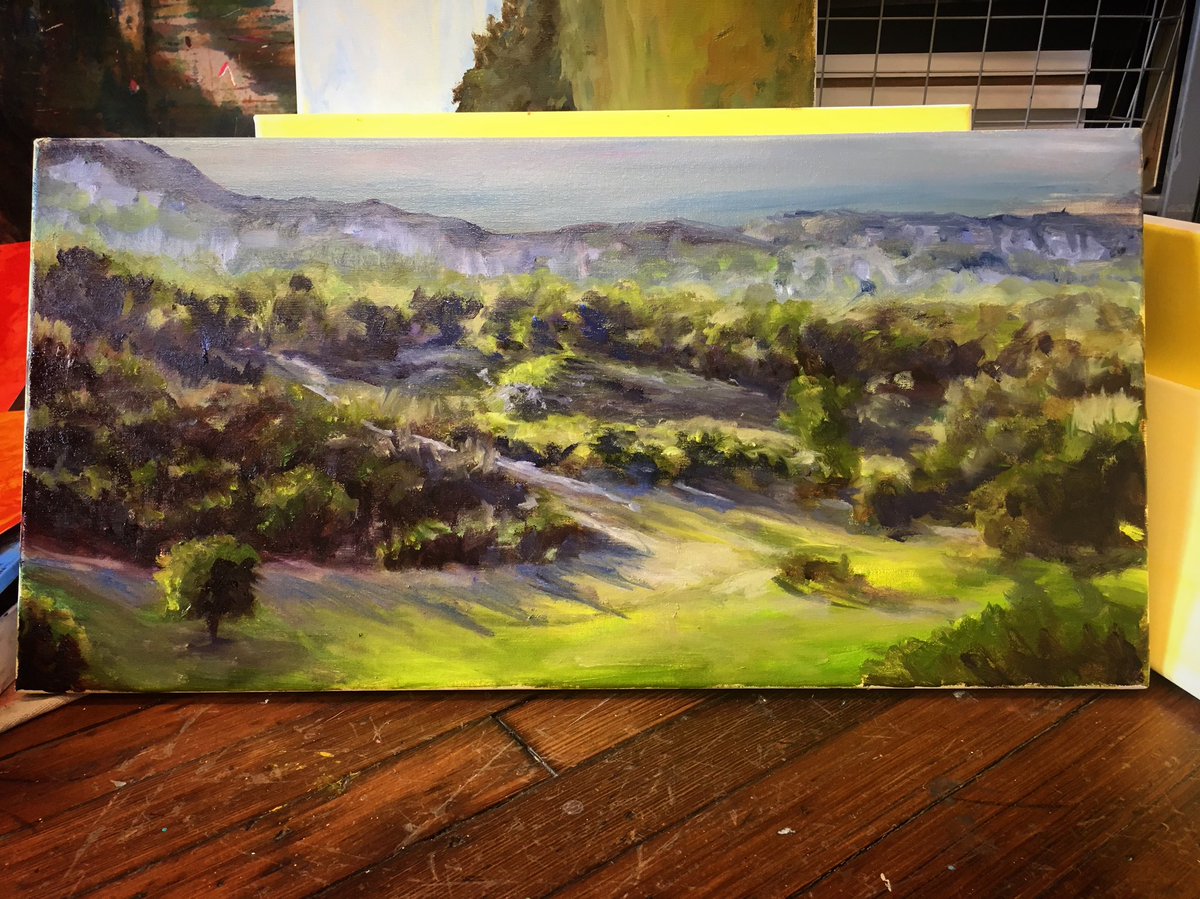 Christafor's tweet image. This oil painting is preparing itself for my next show @ArtriderCrafts Lyndhurst May 5, 6 &amp;amp; 7 #tarrytown #lyndhurst #landscapeart