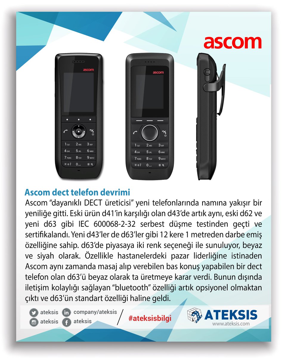 ateksis's tweet photo. Ascom dect telefon devrimi! #ateksis #ateksisbilgi #ascom #decttelefon #dect
https://t.co/ifMNtLAROQ https://t.co/MGavzBYTbb