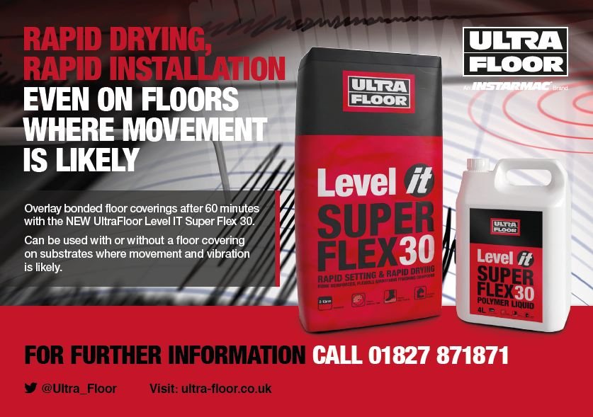 Ultra_Floor's tweet photo. NEW!! Level IT Super Flex 30 is available now. Tweet us for info #RapidSetting #FibreReinforced #Flexible #SmoothingUnderlayment https://t.co/c9dBsFFQQw