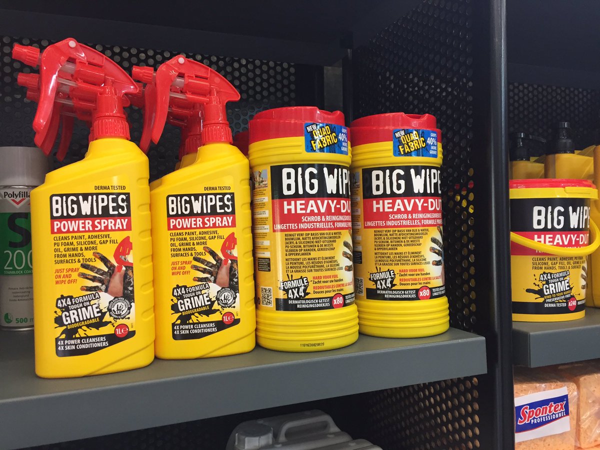 BigWipesNL2's tweet photo. Vind het @BigWipesNL assortiment die bij je past in de schappen van @Vanveghelverf #powerspray &amp; #wipes zijn direct beschikbaar https://t.co/DxbsoxLIBs