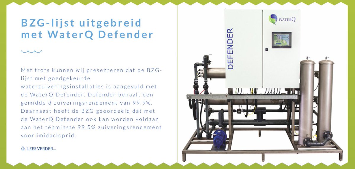 WaterQOfficial's tweet photo. Hoera! Defender ontwikkeld in samenwerking met @trintechbv is BZG-goedgekeurd! Meer info: https://t.co/jRgw36hyEf en https://t.co/yZD4weIXH5 https://t.co/VRpu1i9qJk