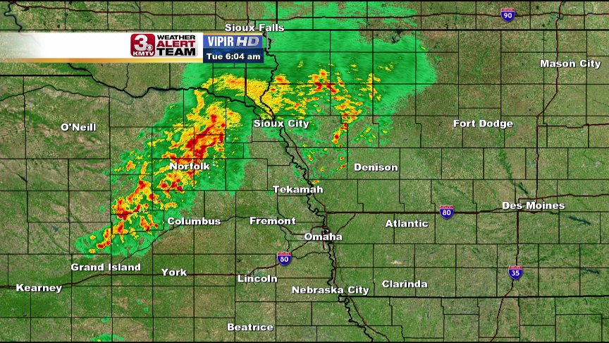 Showers and storms headed our way...www.3newsnow.com/weather/ #newx