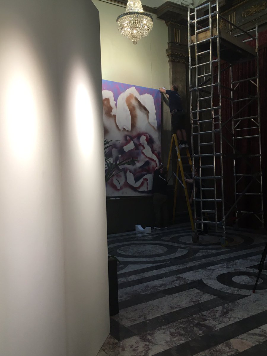 AusHouseLondon's tweet photo. #Sneakpeak: All coming together in Exhibition Hall for 'Unseen: Works from the @SidneyNolanTrst Collection' 😮🎨✨ 21 April - 5 May #nolan100 https://t.co/wQNszyI6qG