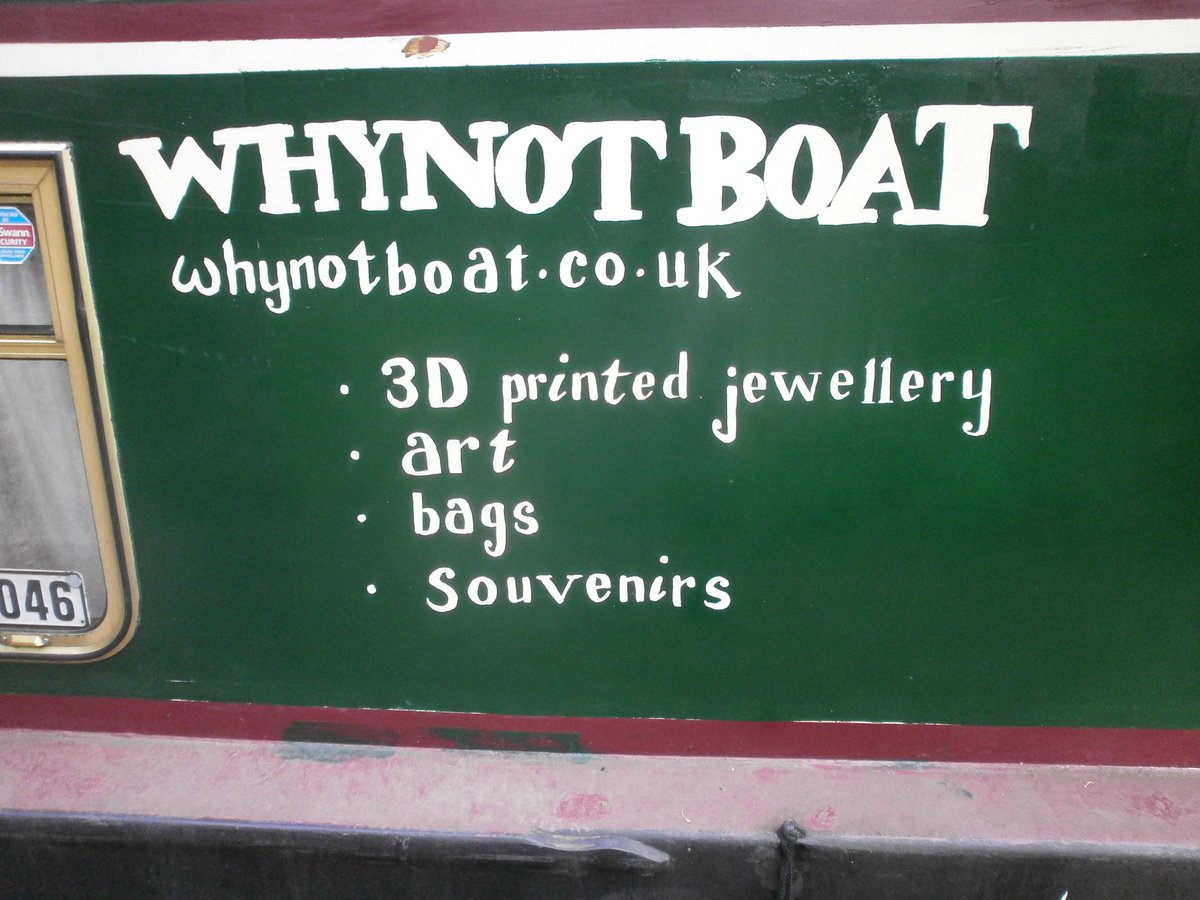 Making the most of the weather and painting the other side of the boat... #rovingtraders #floatingshop