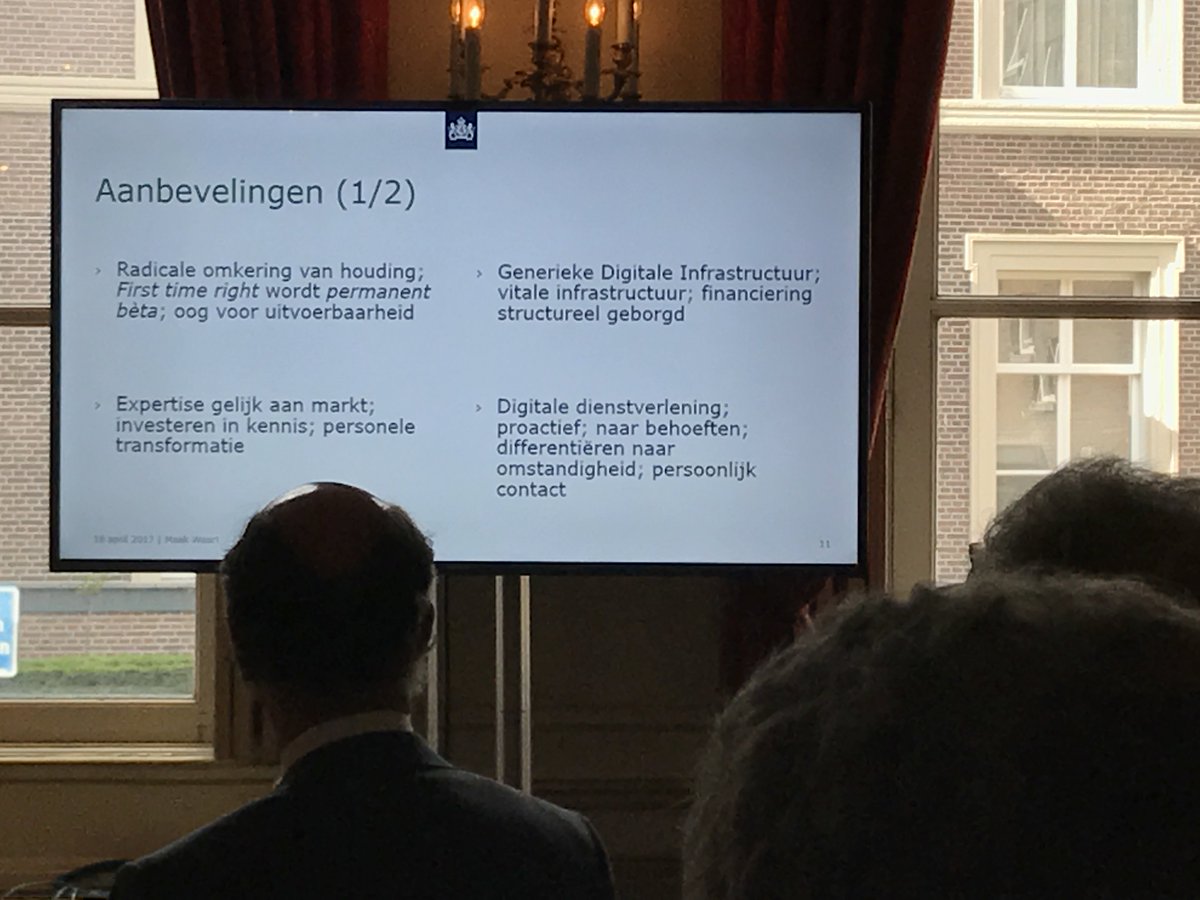 inGovernmentNL's tweet photo. Aanbevelingen van commissie #vanZwol #MaakWaar deel 1 #digitaal #overheid https://t.co/Phyk0L7q7N