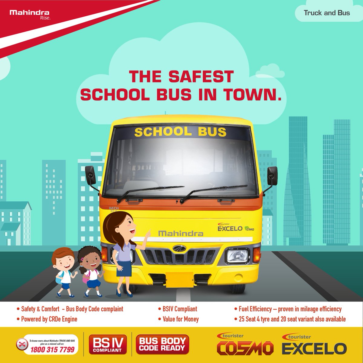 MahindraTrukBus's tweet image. Buses from Mahindra promise only the best-in-class safety and #Excelo is no different.
#BSIV  #BusCode Compliant

@GoenkaPk @nalin_mehta