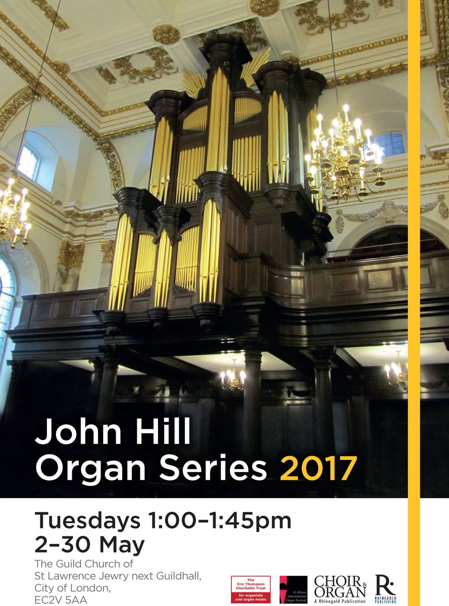RVWtweets's tweet photo. Free recital: @benjybloor performs English organ works by York Bowen &amp; Frank Bridge @StLawrenceJewry on 2 May! https://t.co/0LW9eTG64k https://t.co/eicZrALW5s