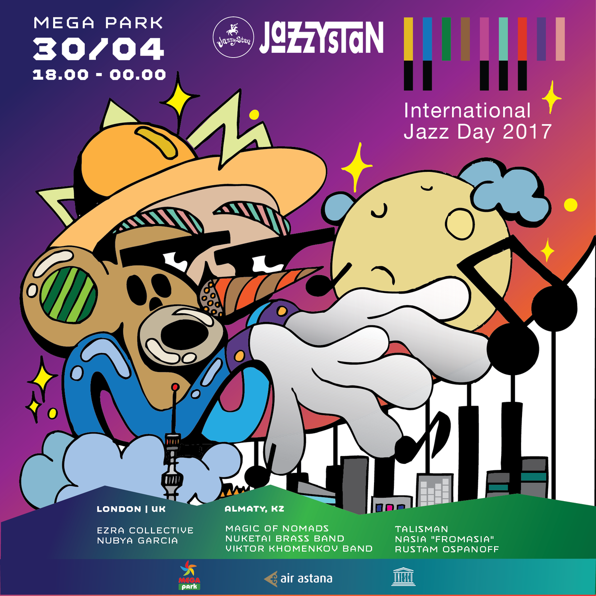 Jazzystan's tweet photo. 30.04. | Воскресенье. Jazzystan pres. International Jazz Day 2017 feat. @ Ezra Collective (London, UK) · Nubya Garcia (London, UK) &amp; more! https://t.co/2j0wUhuyfr