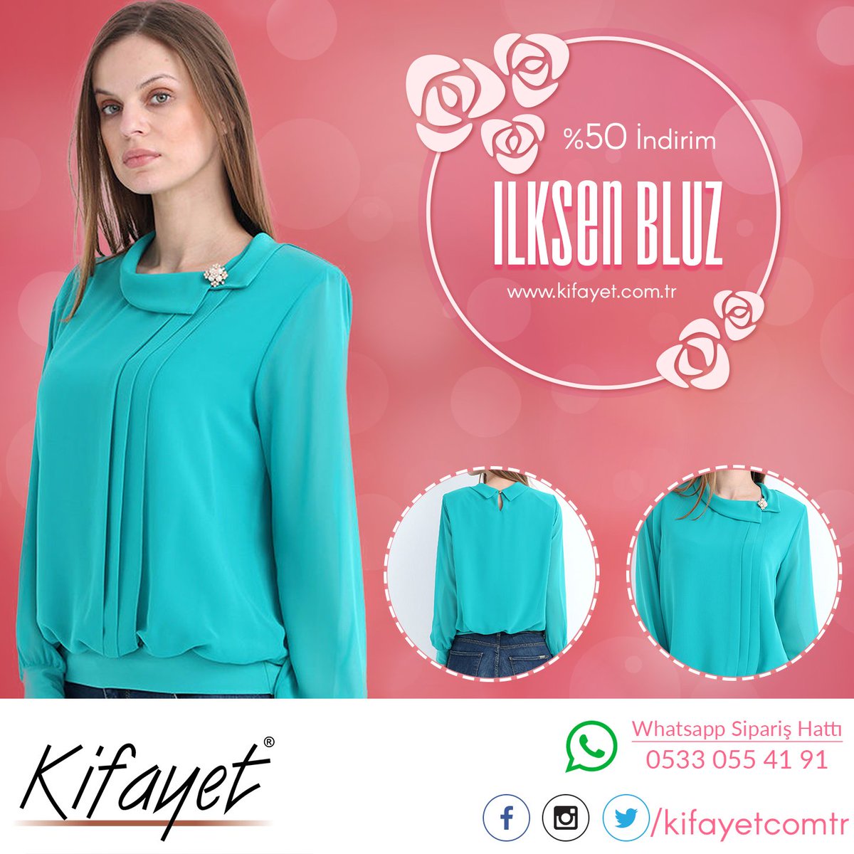 kifayetcomtr's tweet photo. Şık tasarımı, canlı rengi ve zarif detaylarıyla; İlksen Bluz 🤗  👗

#Kifayet #İlksenBluz

https://t.co/8QzkFUJek5 https://t.co/KI3LZcTast