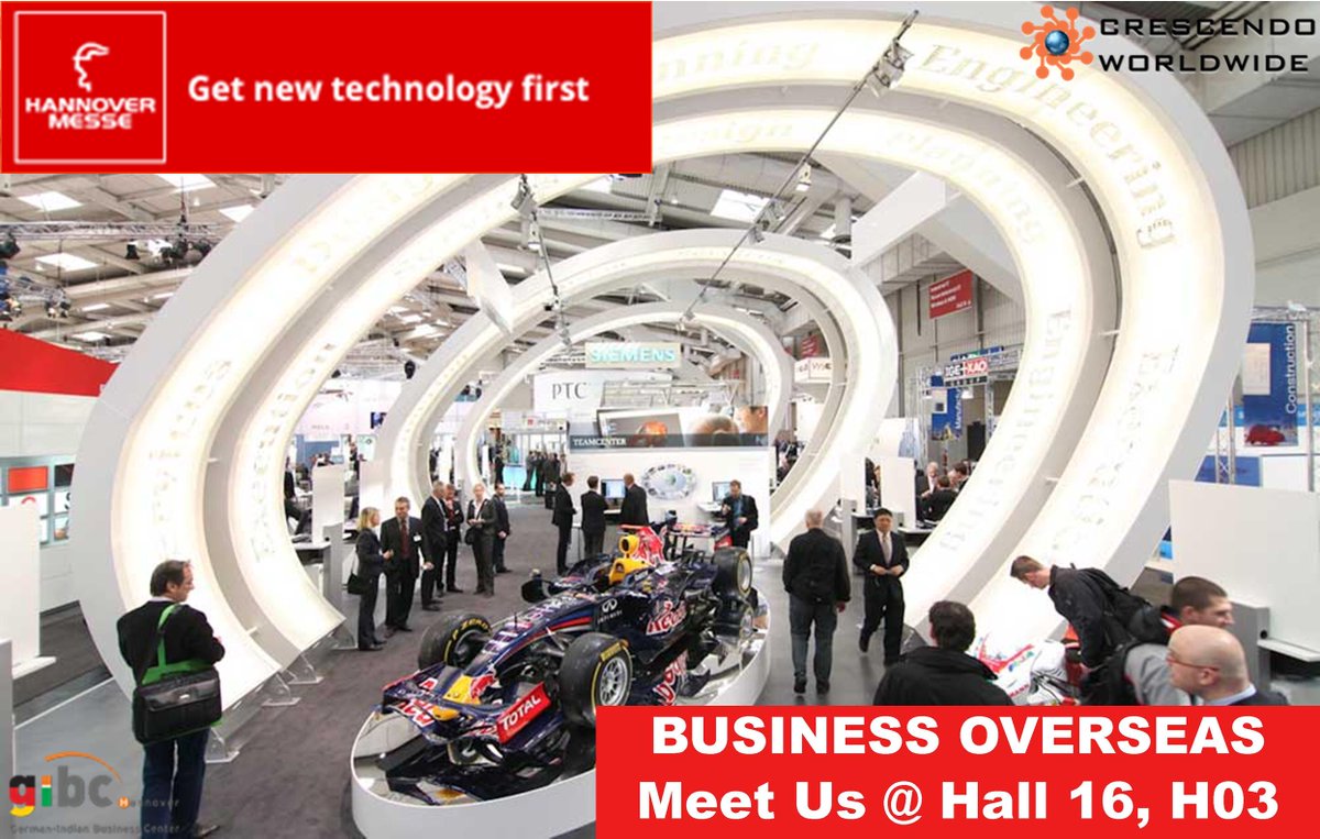 CrescendoWorld's tweet photo. 6 days to go @hannover_messe Witness the latest #trends in #technology meet us at Hall 16, H03 #TimeToGetSmarter #traderelations #HM17 https://t.co/z2HWmsGLIw