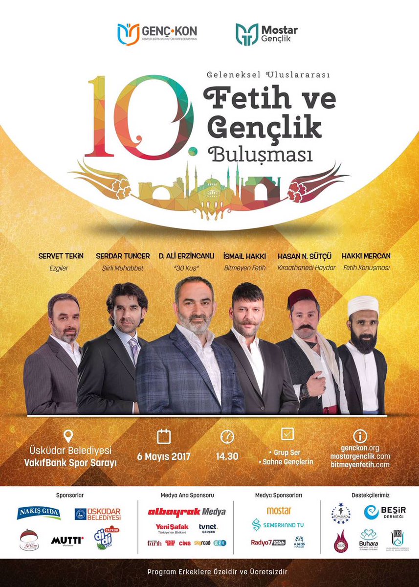 fikirkoprusu's tweet photo. 10. Geleneksel Uluslararası Fetih ve Gençlik Buluşması 6-7 Mayıs'ta İstanbul'da
#bitmeyenfetih https://t.co/mhDi4UQTEl